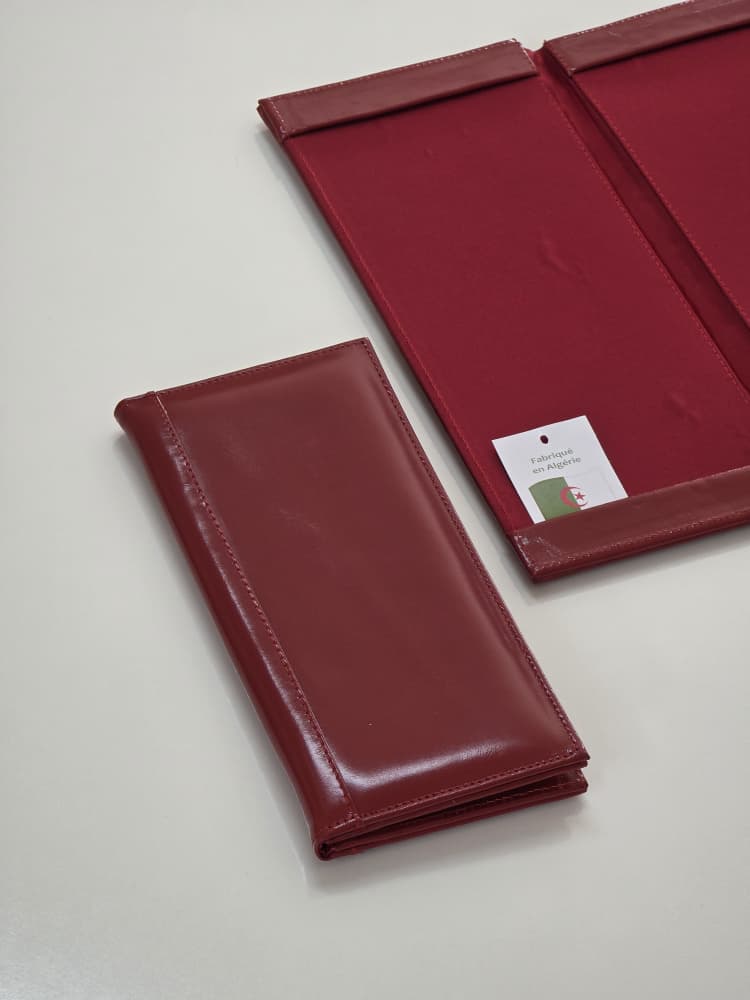 porte menu en cuir